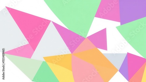 A modern abstract halftone white background featuring a geometric pattern in three vibrant colors, geometric, set