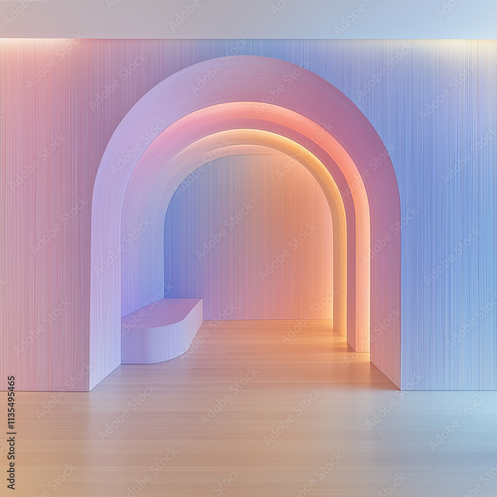 Fototapeta premium Bright LED Light Wall Enhancing Entertainment Spaces