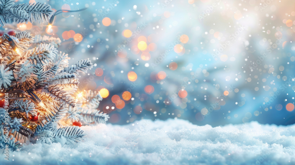 christmas background with christmas tree