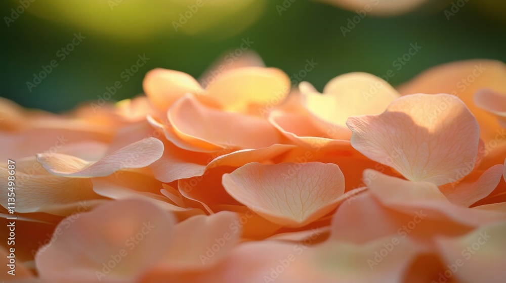Peach Rose Petals Closeup Peach Rose Petals Closeup
