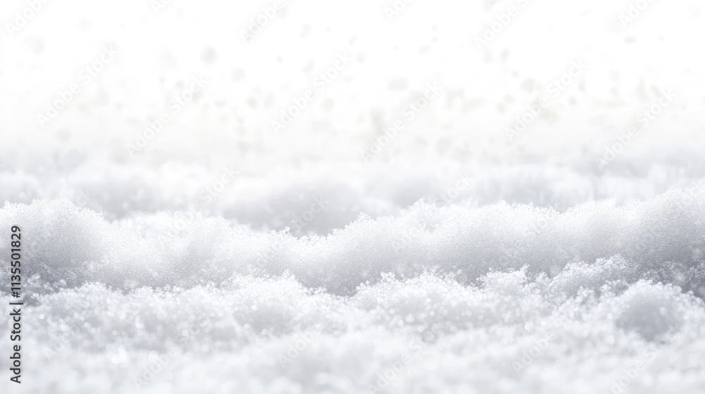 Soft White Snow Texture on Frozen Ground with Glistening Highlights Soft White Snow Texture on Frozen Ground with Glistening Highlights