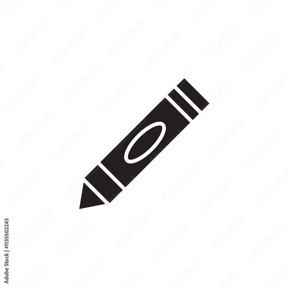 Crayon icon.vector flat black trendy style illustration for web and app..eps Crayon icon.vector flat black trendy style illustration for web and app..eps