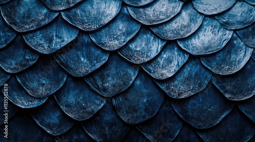 Wallpaper Mural Dark Blue Textured Scales Pattern Background for Design Projects Torontodigital.ca