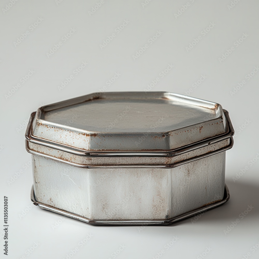 Hexagonal Tin with Dual Layers, Elegant design, blank space for customization, perfect for storage or gifting, versatile and stylish. Hexagonal Tin with Dual Layers, Elegant design, blank space for customization, perfect for storage or gifting, versatile and stylish.