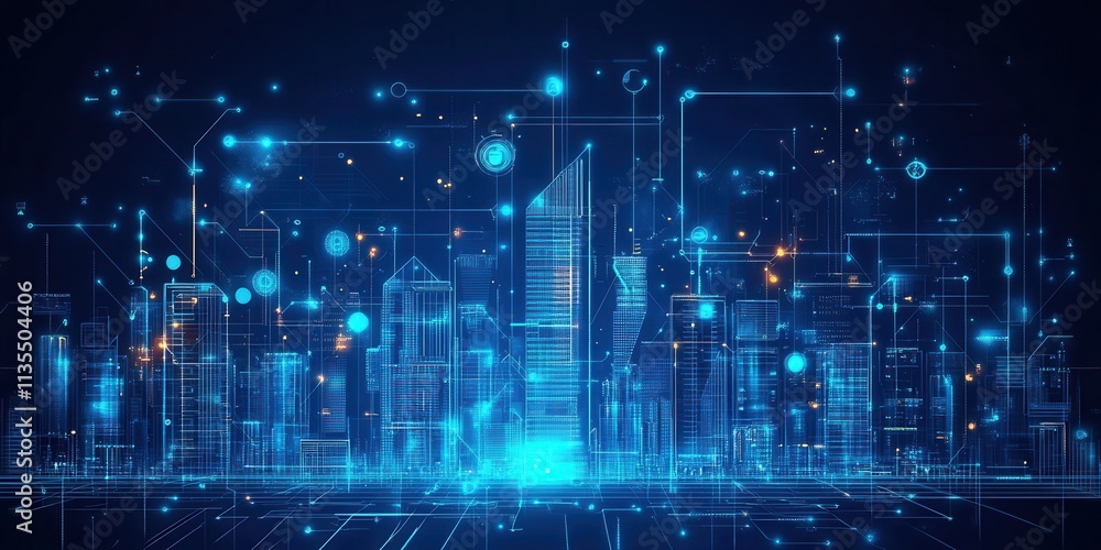 Futuristic urban design, intricate city blueprint glowing in blue holographic display, showcasing advanced architecture and urban planning Futuristic urban design, intricate city blueprint glowing in blue holographic display, showcasing advanced architecture and urban planning