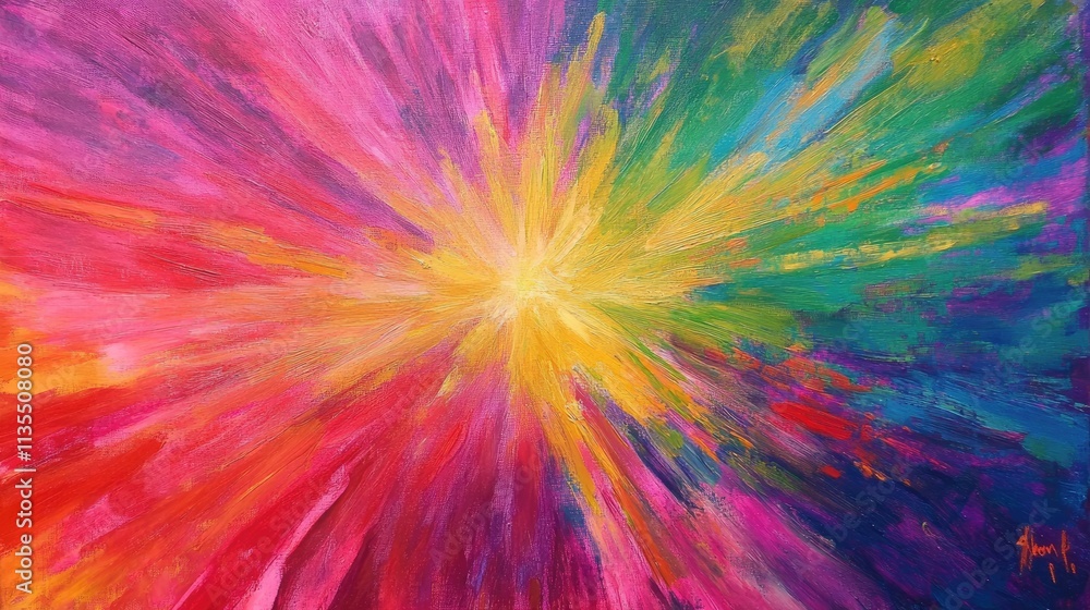 Vibrant Abstract Burst of Colorful Energy in Motion Art Vibrant Abstract Burst of Colorful Energy in Motion Art
