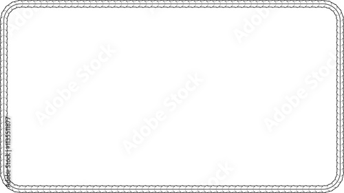 rectangular rebar frame outline with copy space for text or design