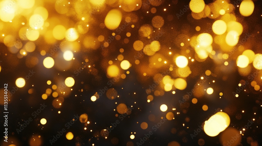 Golden Bokeh Effect with Sparkling Lights and Soft Glows Golden Bokeh Effect with Sparkling Lights and Soft Glows