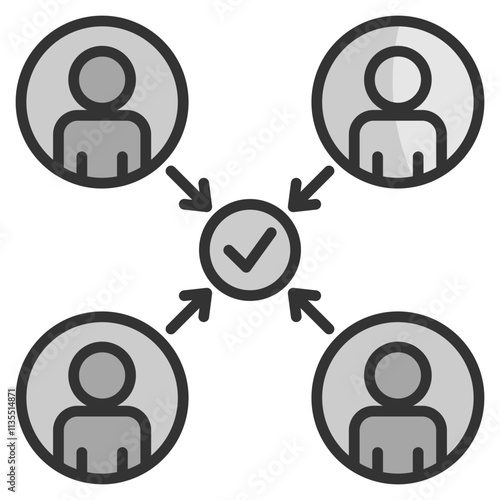 Stakeholder Alignment  Icon Element For Design