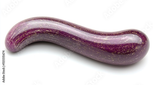 Wallpaper Mural Glossy Purple Curved Object with Gold Speckles for Artistic Display Torontodigital.ca