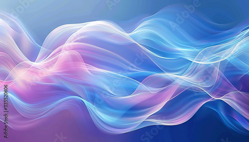 Wallpaper Mural Abstract Image of Intertwined Translucent Waves Torontodigital.ca