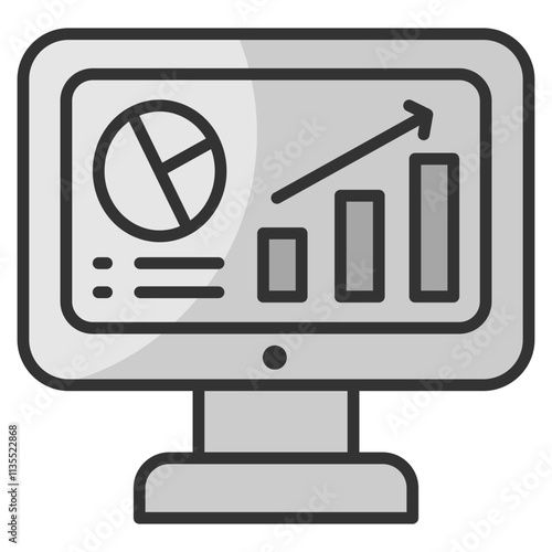 Financial Dashboard Icon Element For Design