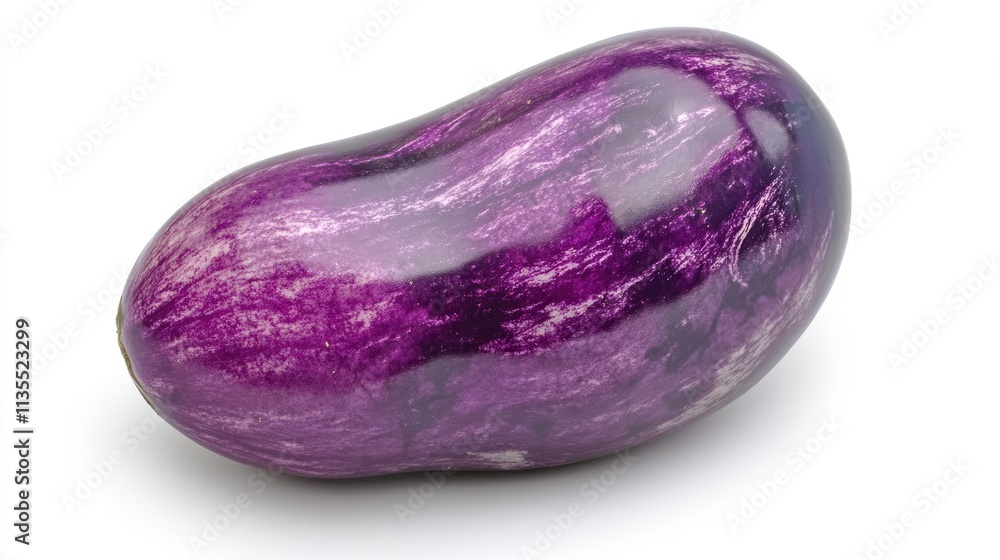 Vibrant Eggplant Isolated on White Background for Culinary Imagery Vibrant Eggplant Isolated on White Background for Culinary Imagery