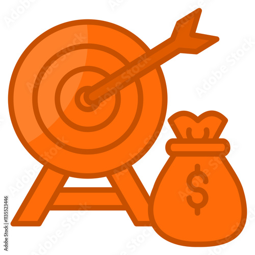 Revenue Goals  Icon Element For Design