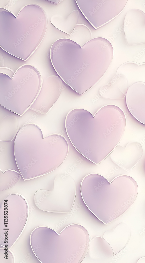 A soft, pastel background featuring various hearts in shades of purple and white. A soft, pastel background featuring various hearts in shades of purple and white.