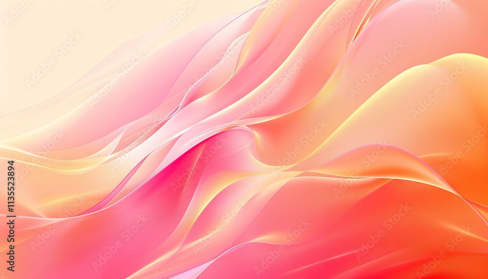 Abstract Pink and Orange Wave Pattern Abstract Pink and Orange Wave Pattern