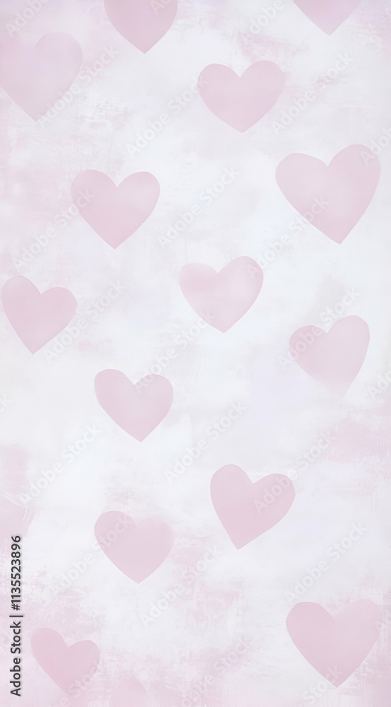 A soft pink background with scattered hearts, ideal for romantic or cheerful designs. A soft pink background with scattered hearts, ideal for romantic or cheerful designs.