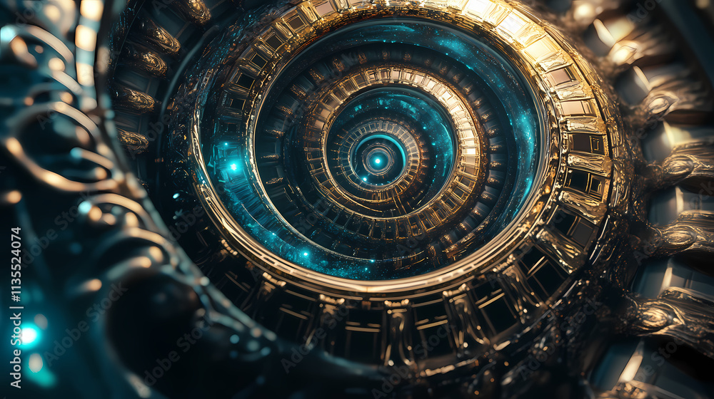 An eternal spiral representing the flow of time. generative ai. Eternal. Illustration An eternal spiral representing the flow of time. generative ai. Eternal. Illustration