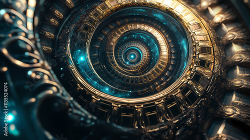 Wallpaper Mural An eternal spiral representing the flow of time. generative ai. Eternal. Illustration Torontodigital.ca