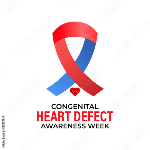 Congenital Heart Defect Awareness Week observed every year in during February 7 to 14.This week  promoted awareness and education about Health and Medical.Vector illustration of background.