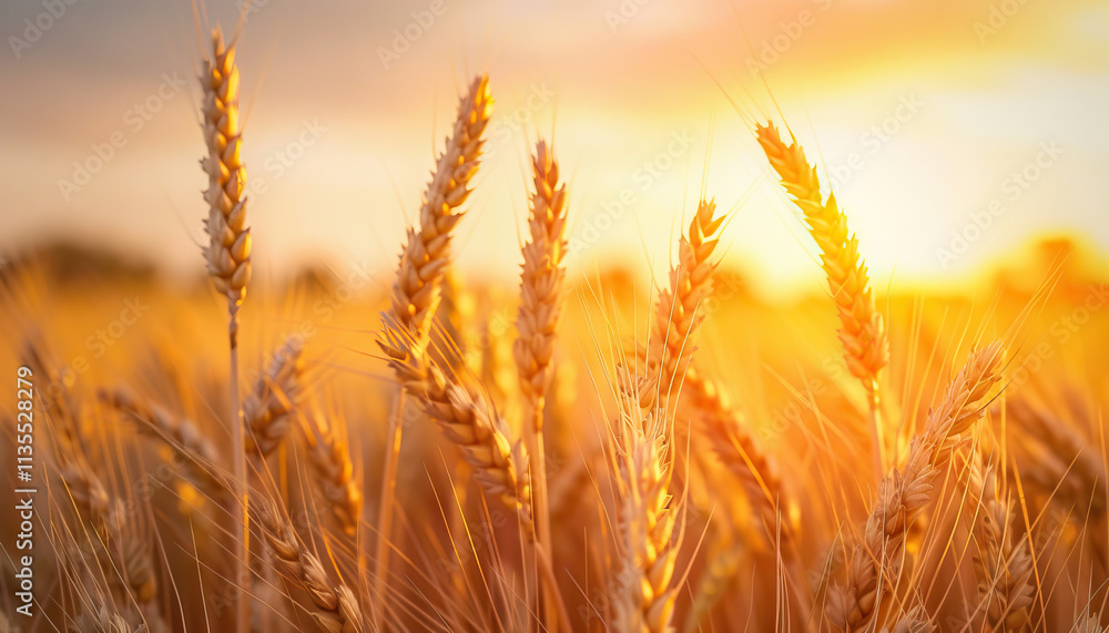 Wheat Stalks in Sunset Light Wheat Stalks in Sunset Light