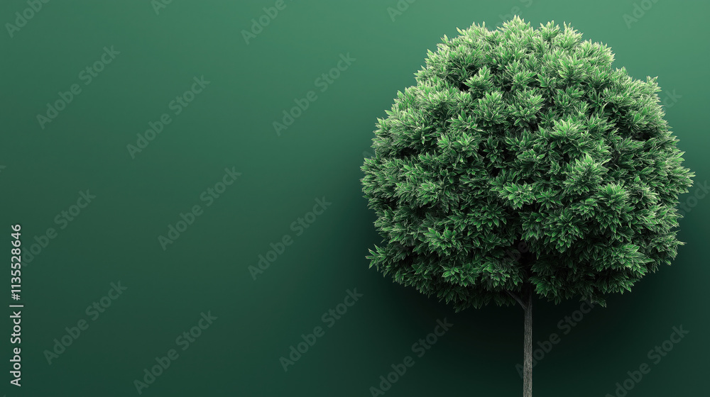 Vibrant Green Tree with Copy Space: Environmentally Friendly Concept Vibrant Green Tree with Copy Space: Environmentally Friendly Concept
