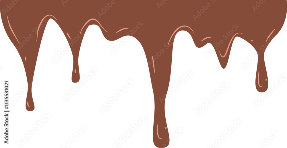 Melted chocolate dripping Illustration Melted chocolate dripping Illustration