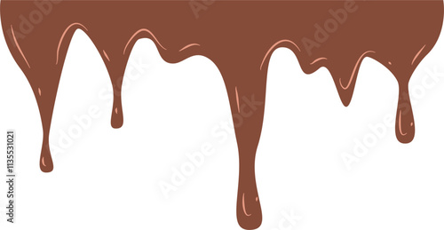 Melted chocolate dripping Illustration 