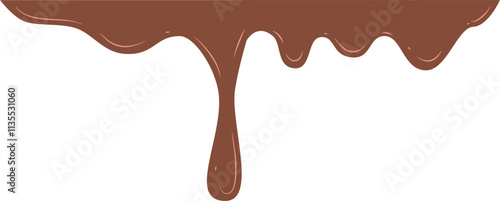 Melted chocolate dripping Illustration 