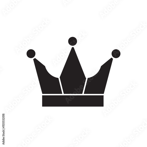 Crown vector icon, vector flat black trendy style illustration for web and app..eps