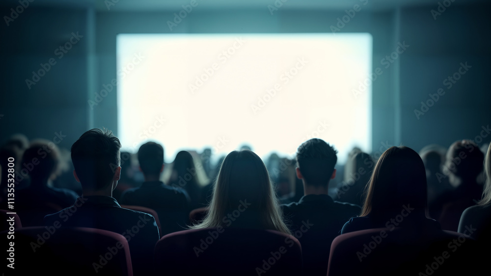 Audience in a Theater Watching a Performance