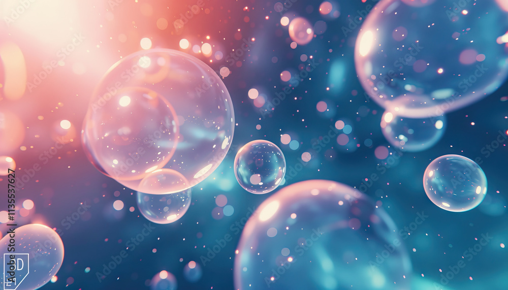Translucent Bubbles in Teal and Rose Background Translucent Bubbles in Teal and Rose Background