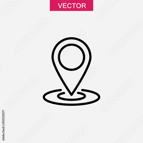 GPS Location icon. vector flat linear illustration for web and app..eps