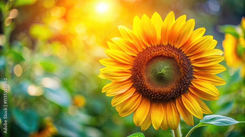 Close-up of vibrant sunflower blooming in a garden, sunflower, garden, close-up, vibrant, petals, yellow, growth, nature, plant Close-up of vibrant sunflower blooming in a garden, sunflower, garden, close-up, vibrant, petals, yellow, growth, nature, plant