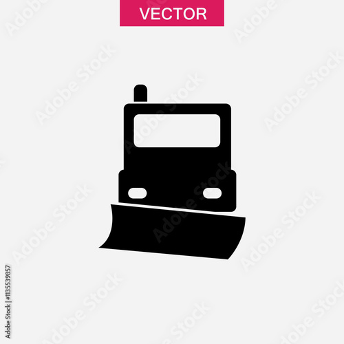 Snowplow icon.vector flat black trendy style illustration for web and app..eps