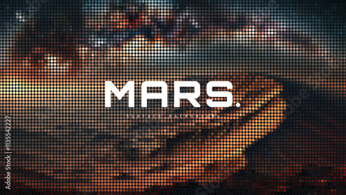 Mars surface background banner, astronomy background