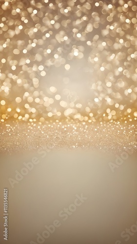 Abstract cream background with blurry festival lights and outdoor celebration bokeh