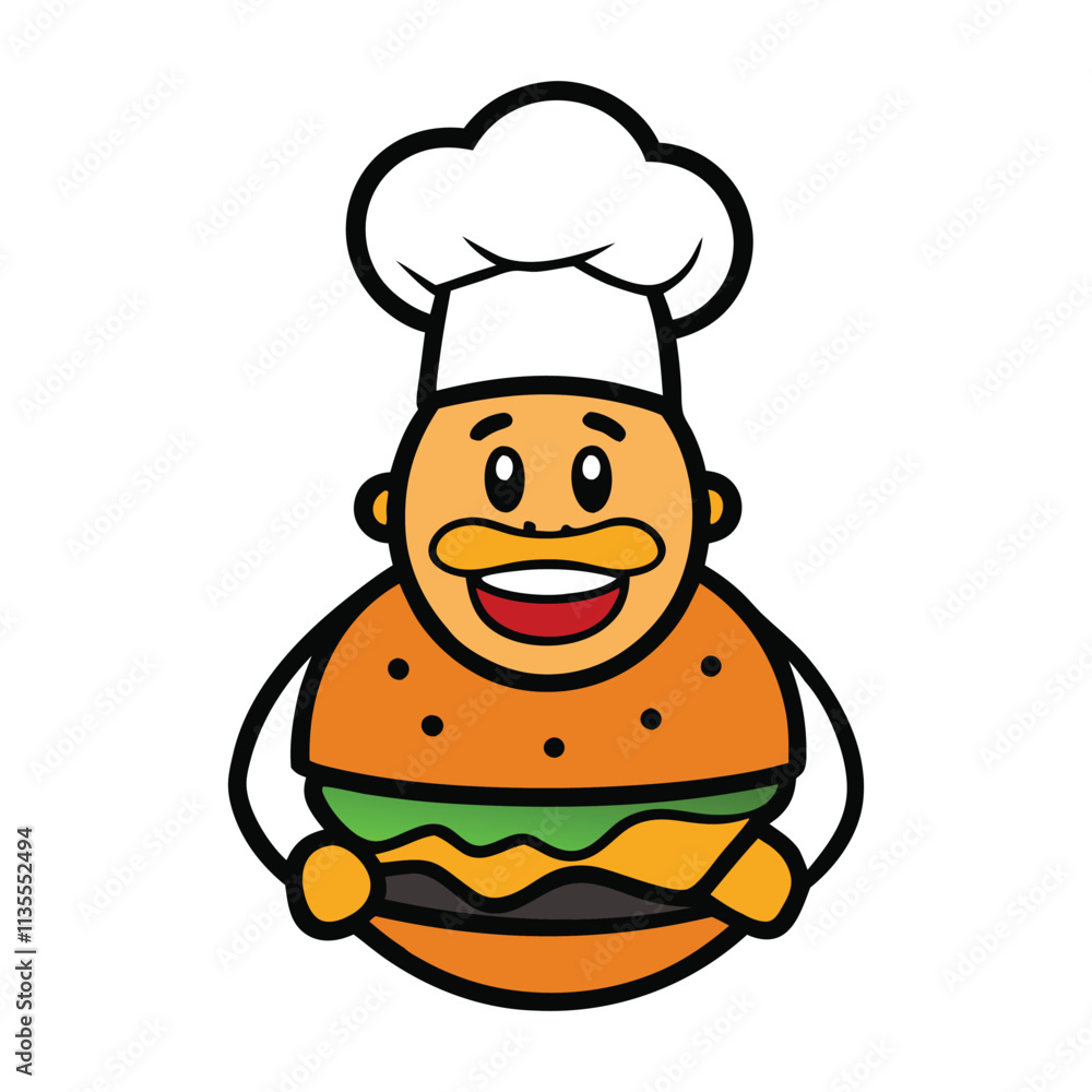 A playful and quirky cat mascot holding a delicious burger, combining fun and food into a unique logo. Perfect for businesses with a lighthearted, foodie vibe! A playful and quirky cat mascot holding a delicious burger, combining fun and food into a unique logo. Perfect for businesses with a lighthearted, foodie vibe!