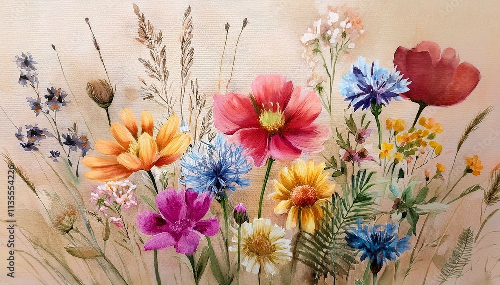 Obraz premium bouquet of flowers on a meadow