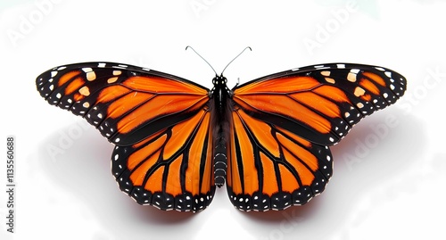 the monarch butterfly white background