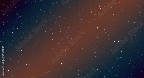 Cosmic Gradient: A mesmerizing abstract background with a captivating blend of deep blue and warm orange hues, sprinkled with twinkling white stars, evokes a sense of awe and wonder.  
