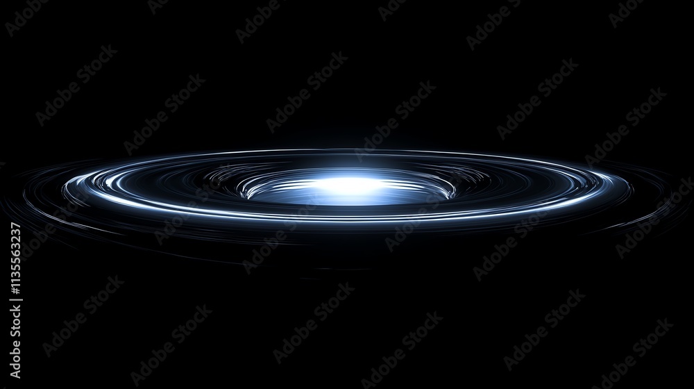 Abstract circular light pattern against darkness Abstract circular light pattern against darkness