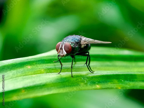 Cochliomyia hominivorax, the New World screw-worm fly, or screw-worm for short, is a species of parasitic fly that is well known for the way in which its larvae (maggots) eat the living tissue.