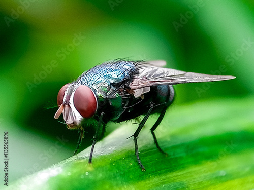 Cochliomyia hominivorax, the New World screw-worm fly, or screw-worm for short, is a species of parasitic fly that is well known for the way in which its larvae (maggots) eat the living tissue.