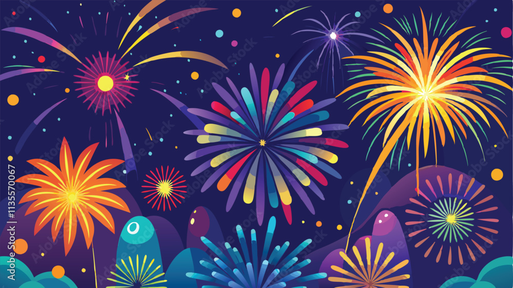 Fototapeta premium pattern with fireworks