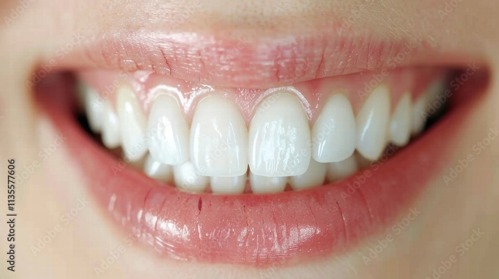 Fototapeta premium Close-up of a healthy, white smile