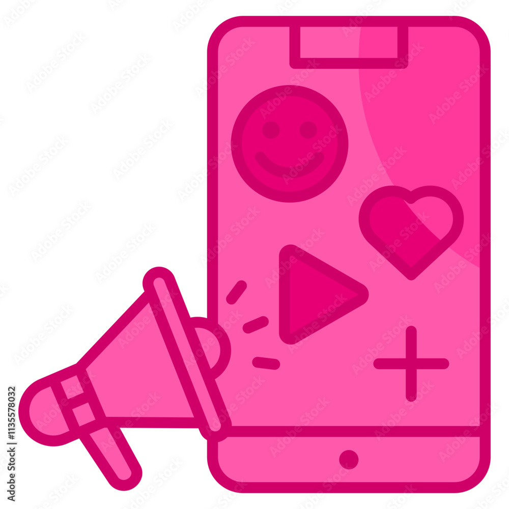 Social Media Engagement Icon Element For Design Social Media Engagement Icon Element For Design