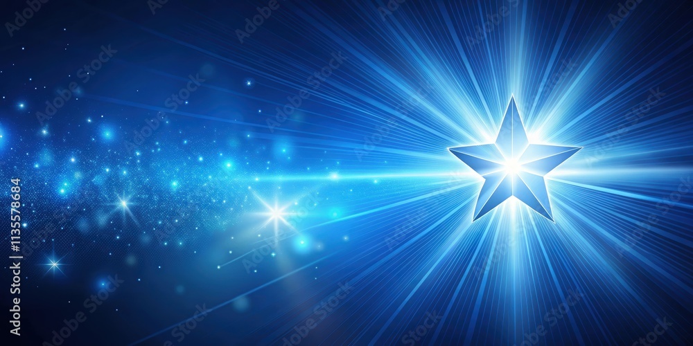 Abstract blue background with shining star, abstract, blue, background, design, texture, glowing, star, celestial, night Abstract blue background with shining star, abstract, blue, background, design, texture, glowing, star, celestial, night