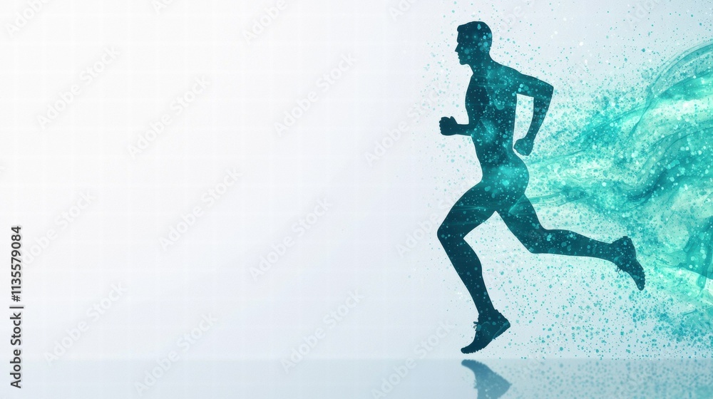 silhouette of a runner in motion silhouette of a runner in motion