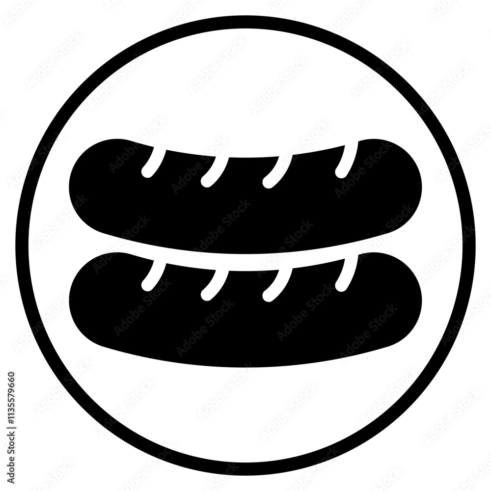 sausage glyph icon